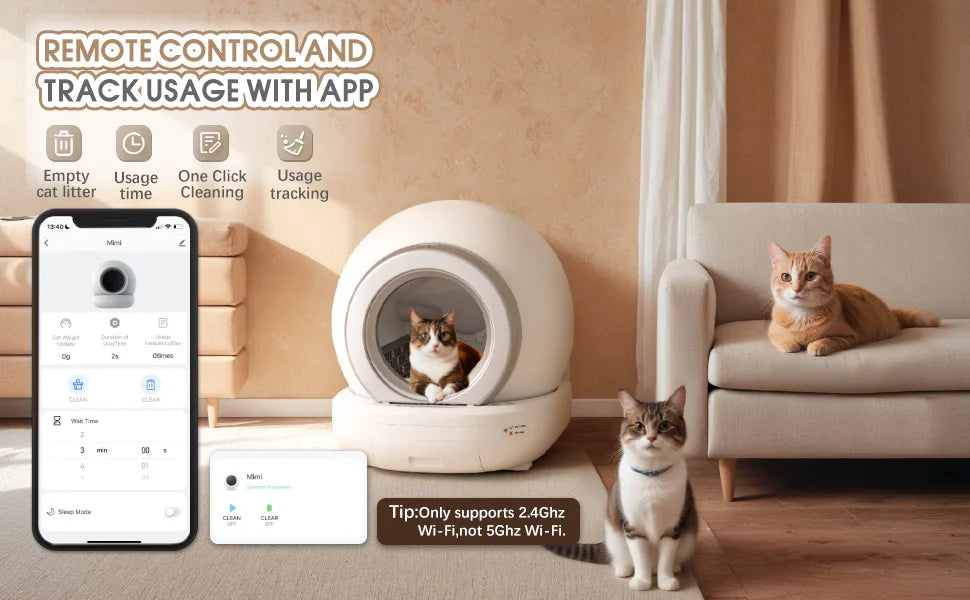 Automatic Cat Litter Box Self Cleaning for Multiple Cats.