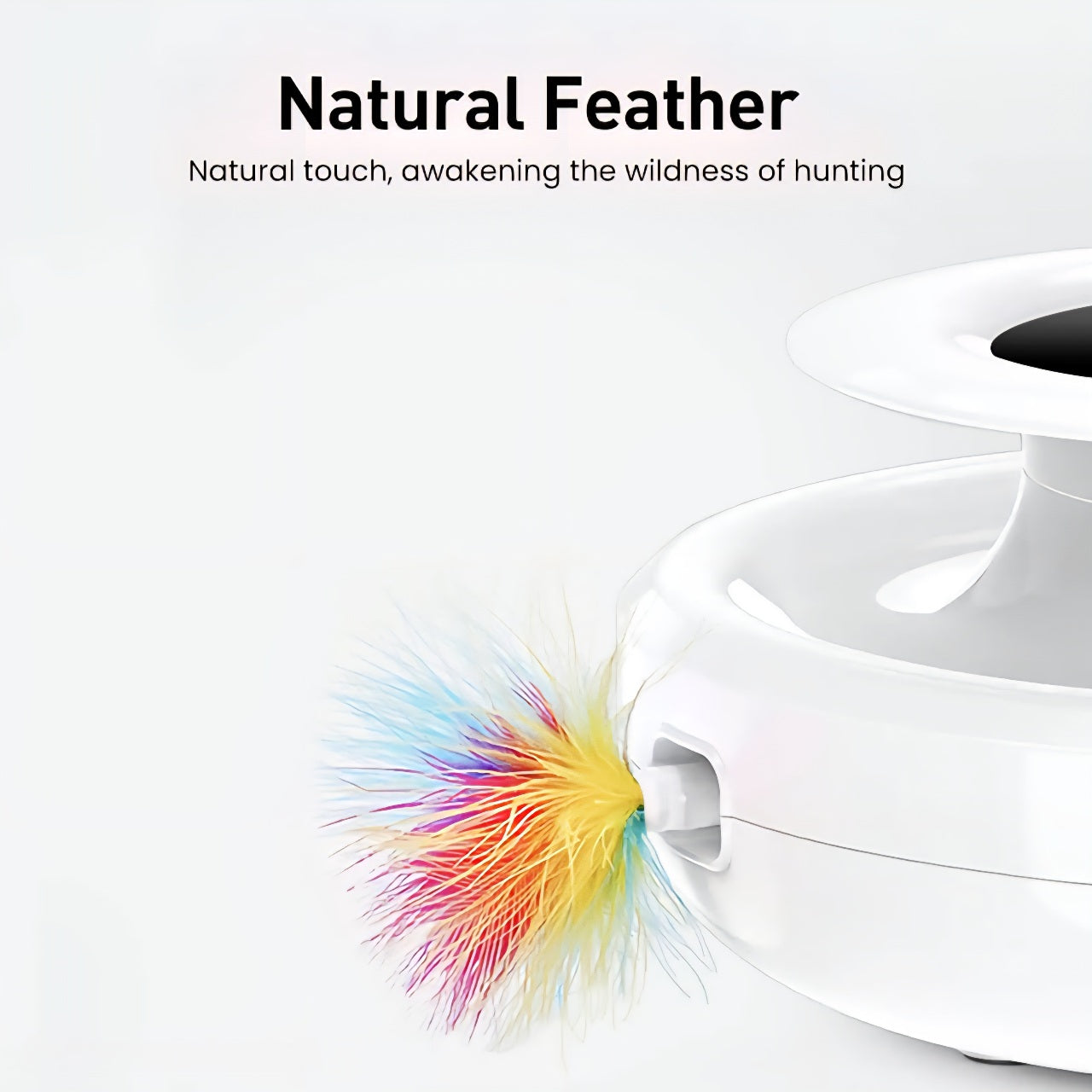 2 in 1 Smart Cat Teaser Toy – Automatic Feather & Light Fun Ball Pet Entertainment System