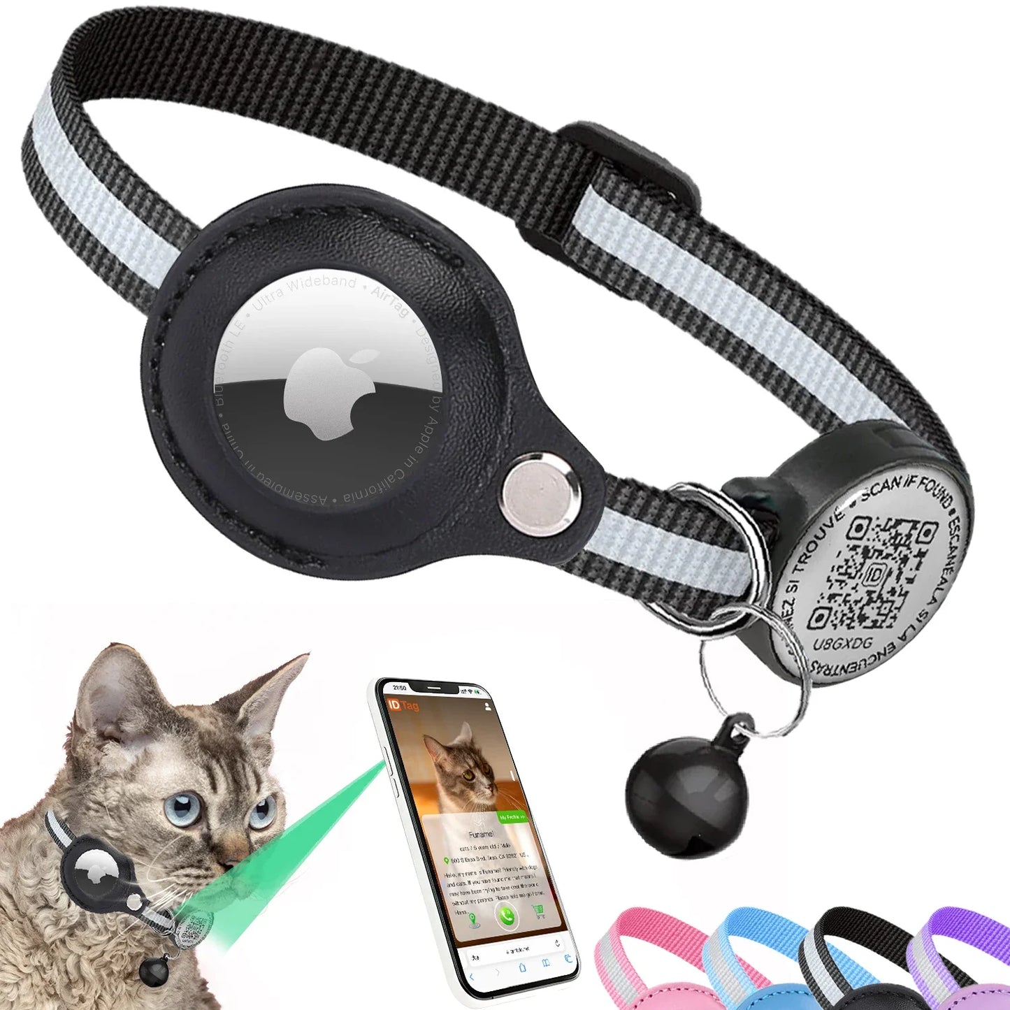 Reflective Air Tag Cat Collar