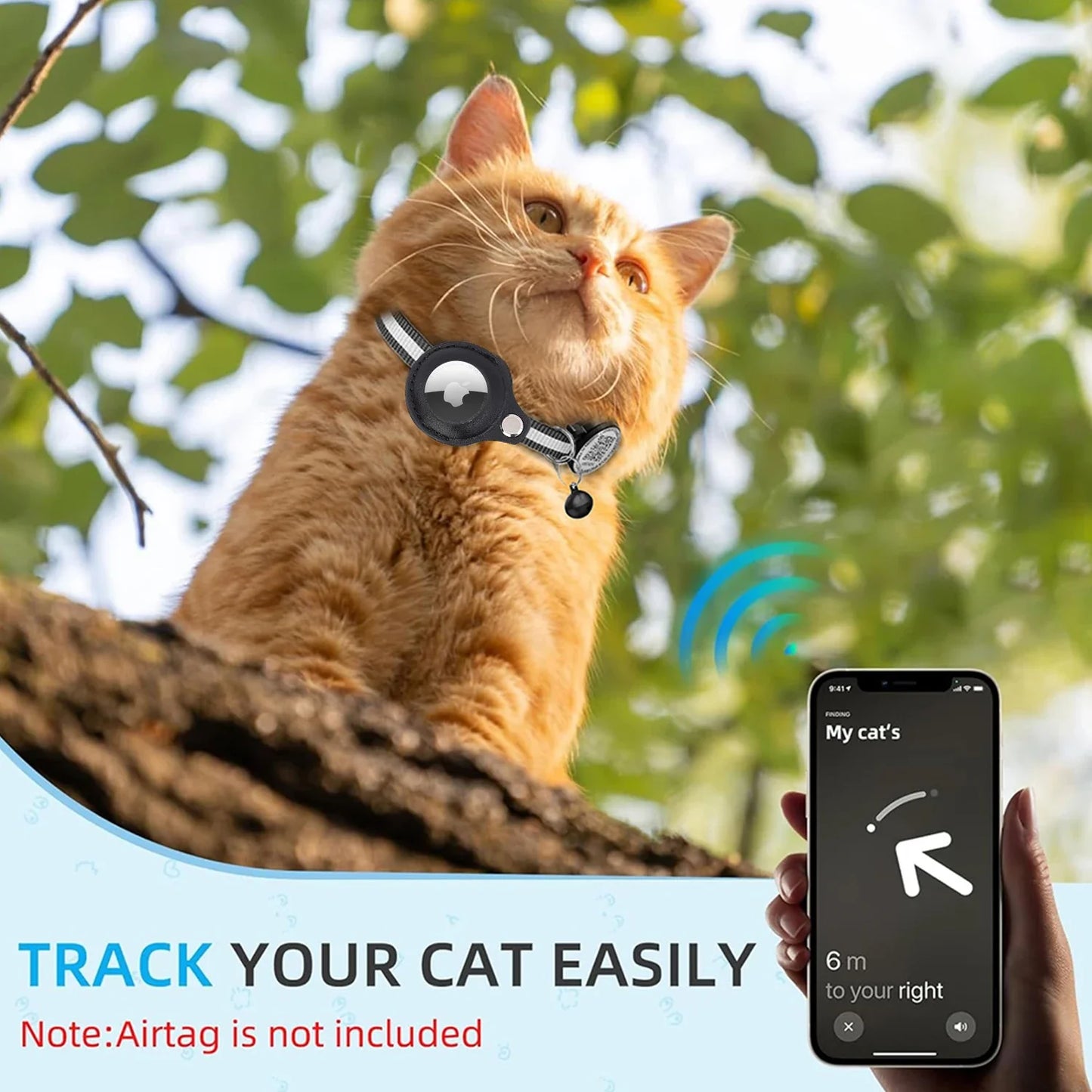 Reflective Air Tag Cat Collar
