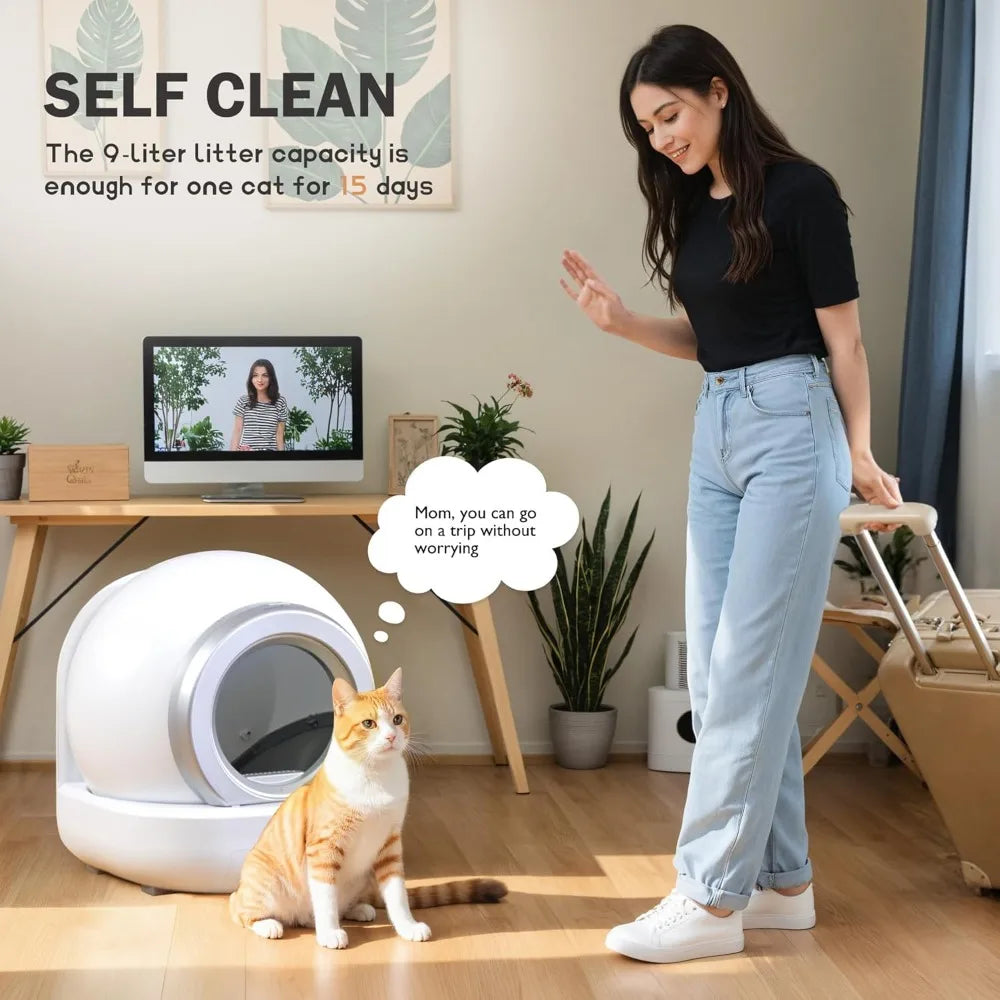 Automatic Cat Litter Box Self Cleaning for Multiple Cats.
