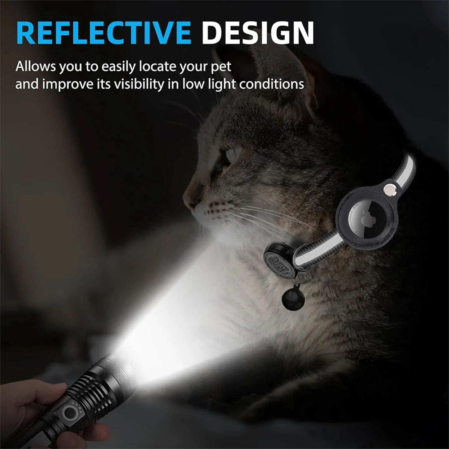 Reflective Air Tag Cat Collar