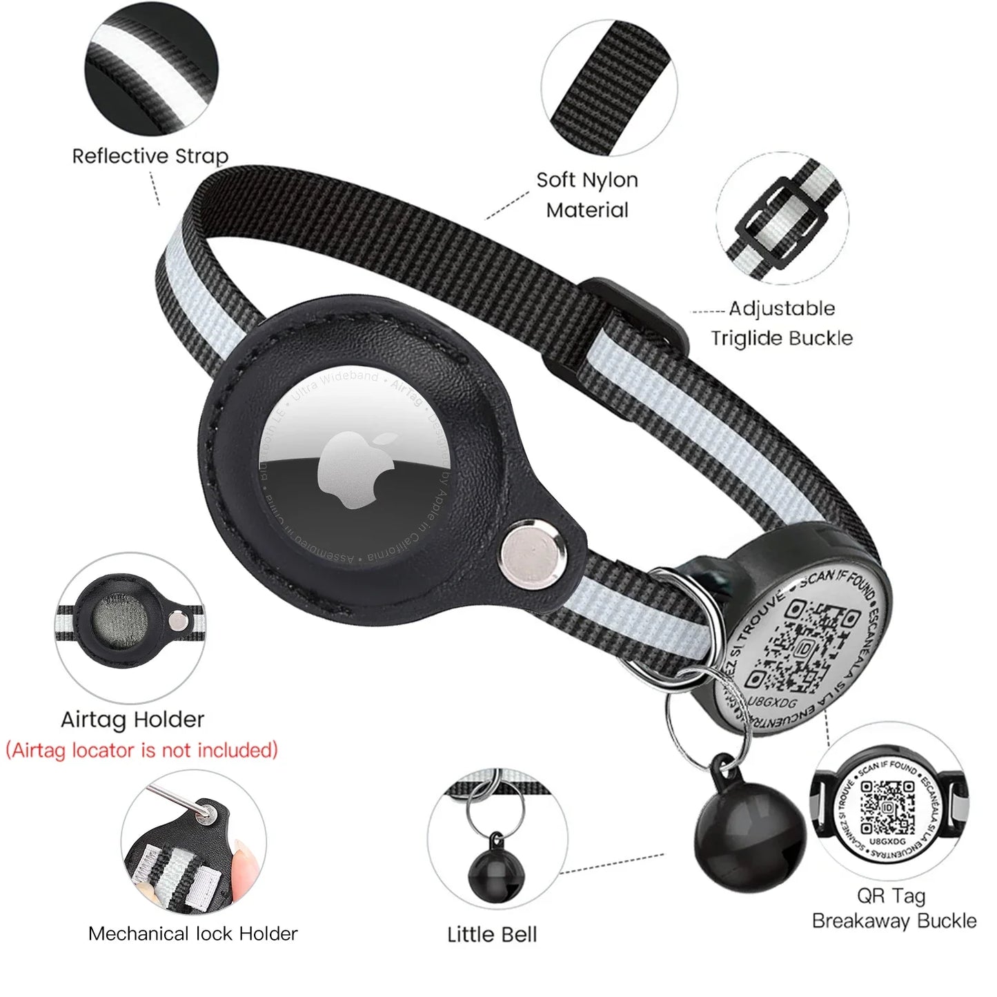 Reflective Air Tag Cat Collar