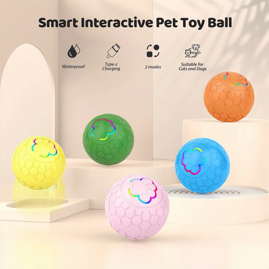 Smart USB Automatic Moving Bouncing Ball Dog Toy Rechargeable