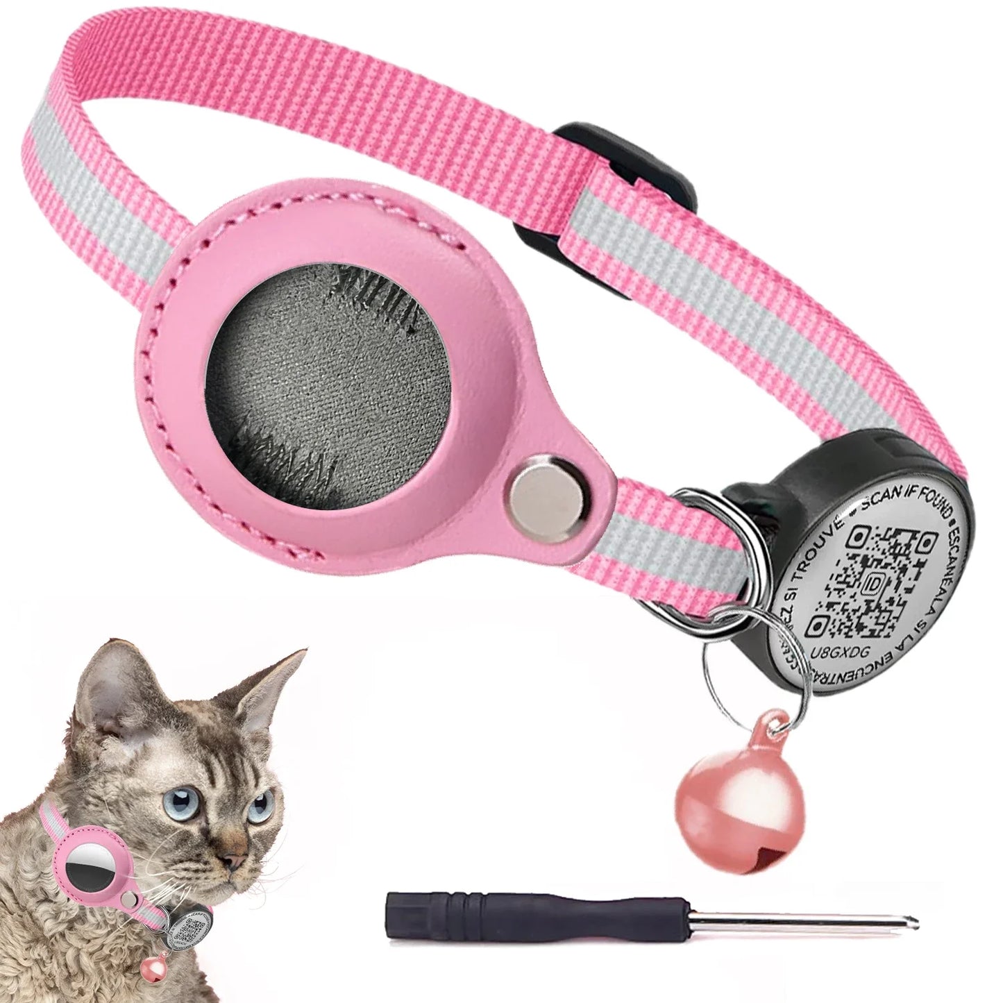 Reflective Air Tag Cat Collar
