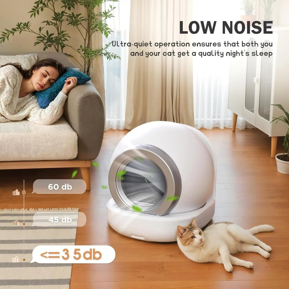 Automatic Cat Litter Box Self Cleaning for Multiple Cats.