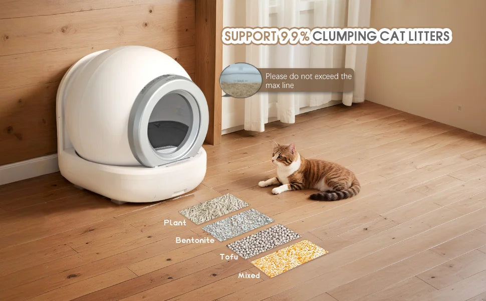 Automatic Cat Litter Box Self Cleaning for Multiple Cats.