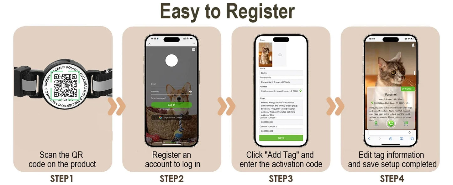 Reflective Air Tag Cat Collar