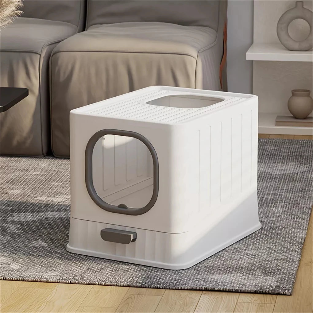 Leak-proof Enclosed Cat Litter Box