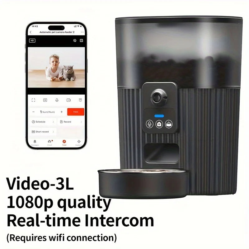 Smart Wi-Fi Automatic Pet Feeder for Cats & Dogs