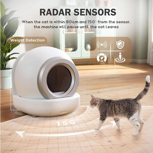 Automatic Cat Litter Box Self Cleaning for Multiple Cats.