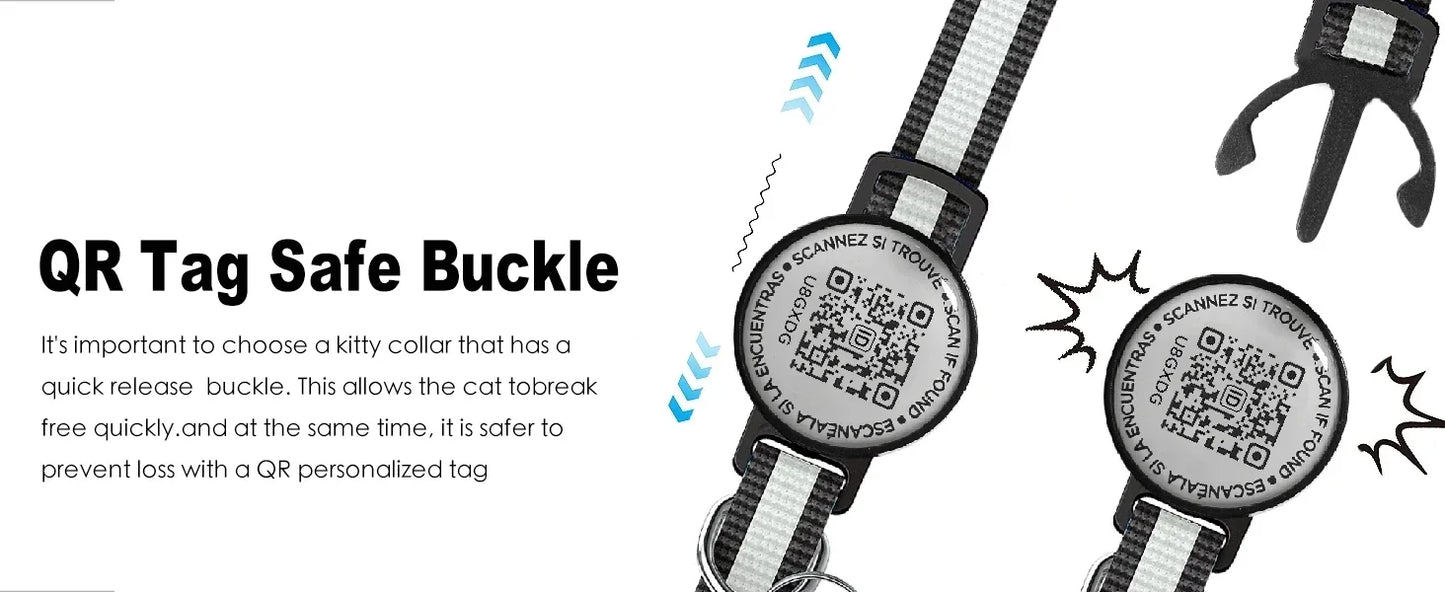 Reflective Air Tag Cat Collar
