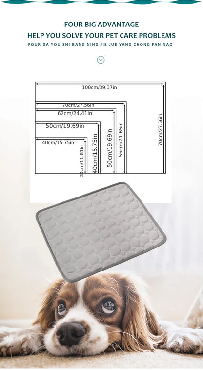 Dog Cooling Mat Summer Pet Cold Bed