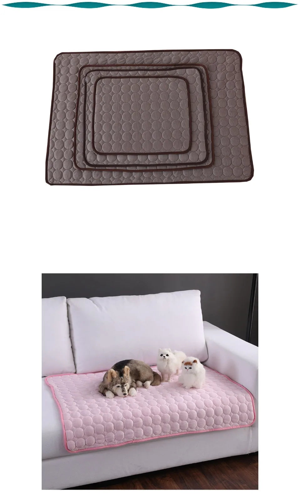 Dog Cooling Mat Summer Pet Cold Bed