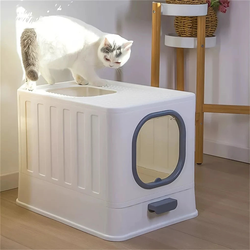 Leak-proof Enclosed Cat Litter Box