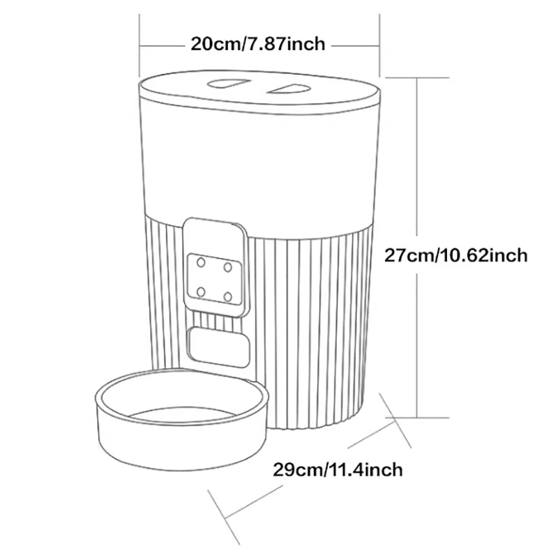 Smart Wi-Fi Automatic Pet Feeder for Cats & Dogs