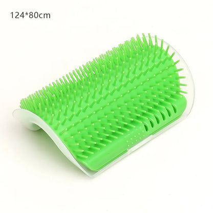 Cat Massage and Pet Hair Removal Comb Wall Corner Self Cleaning Rubbing Brush