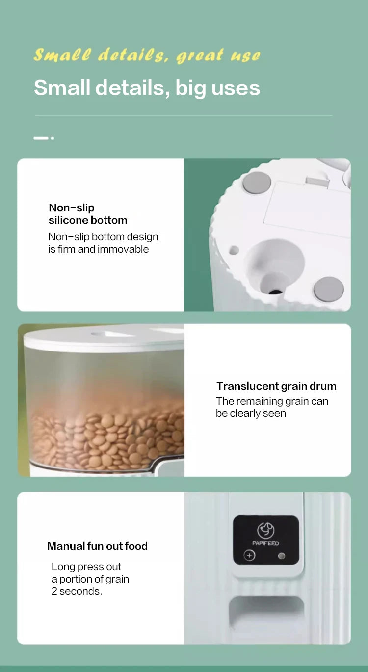 Smart Wi-Fi Automatic Pet Feeder for Cats & Dogs