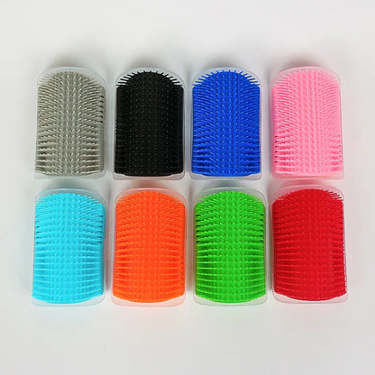 Cat Massage and Pet Hair Removal Comb Wall Corner Self Cleaning Rubbing Brush