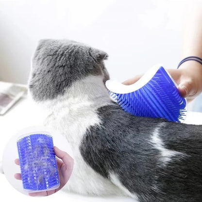 Cat Massage and Pet Hair Removal Comb Wall Corner Self Cleaning Rubbing Brush