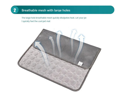 Dog Cooling Mat Summer Pet Cold Bed