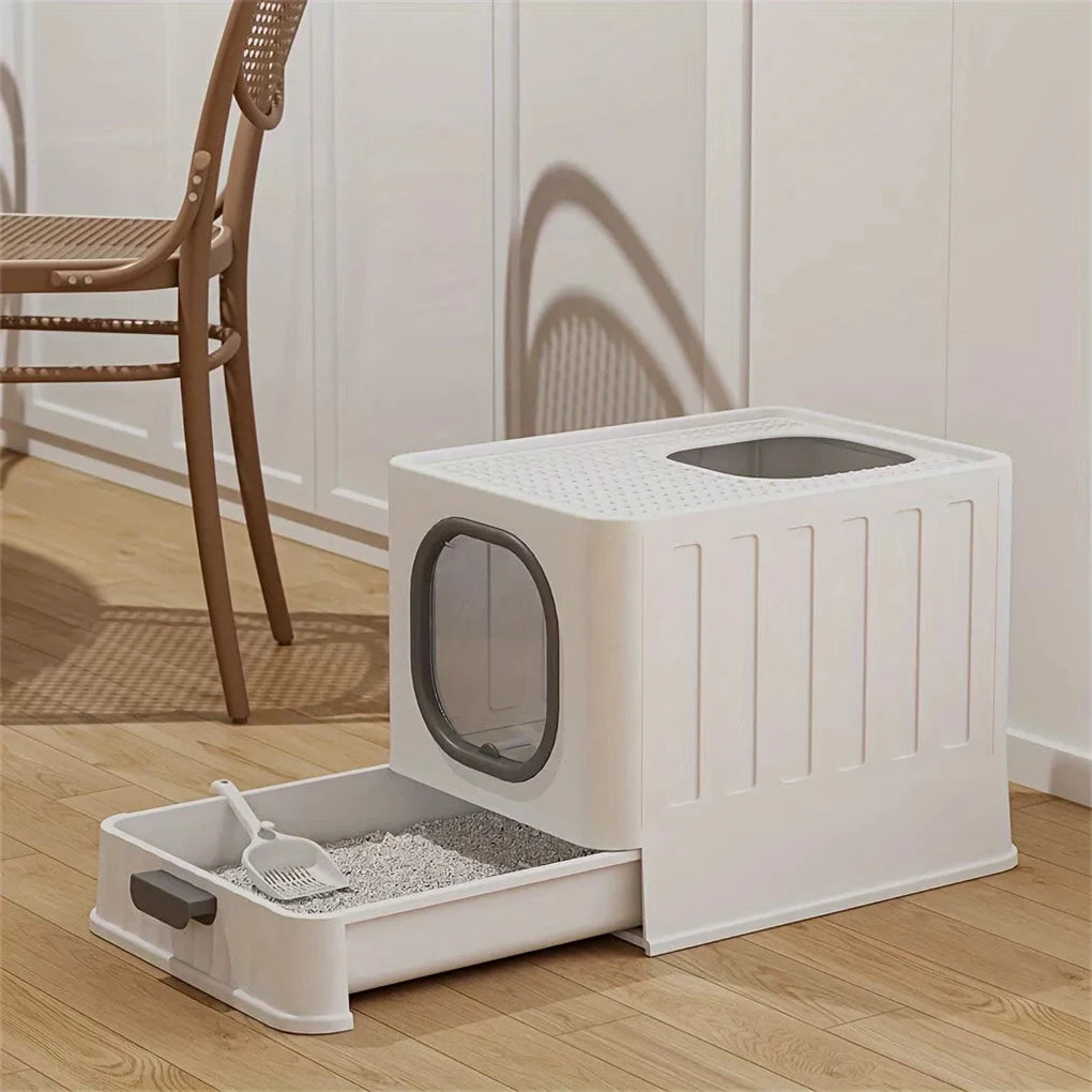 Leak-proof Enclosed Cat Litter Box