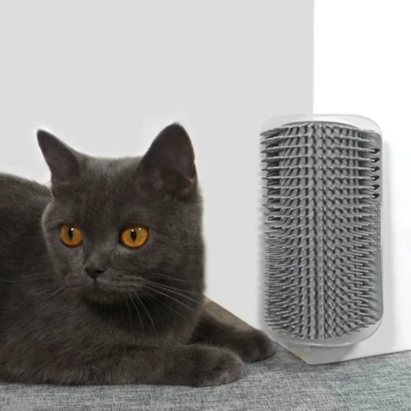 Cat Massage and Pet Hair Removal Comb Wall Corner Self Cleaning Rubbing Brush