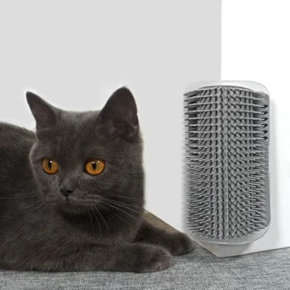 Cat Massage and Pet Hair Removal Comb Wall Corner Self Cleaning Rubbing Brush