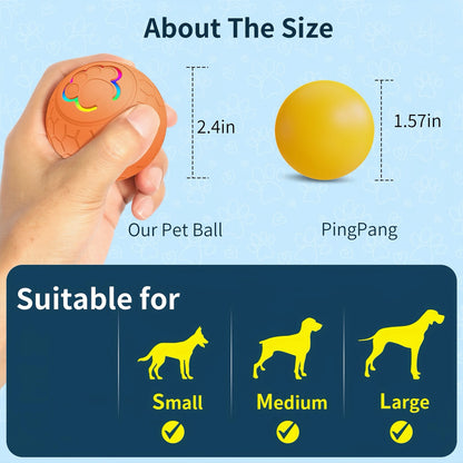 Smart USB Automatic Moving Bouncing Ball Dog Toy Rechargeable