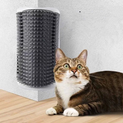 Cat Massage and Pet Hair Removal Comb Wall Corner Self Cleaning Rubbing Brush