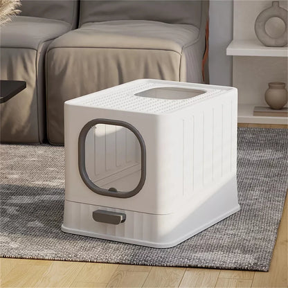 Leak-proof Enclosed Cat Litter Box
