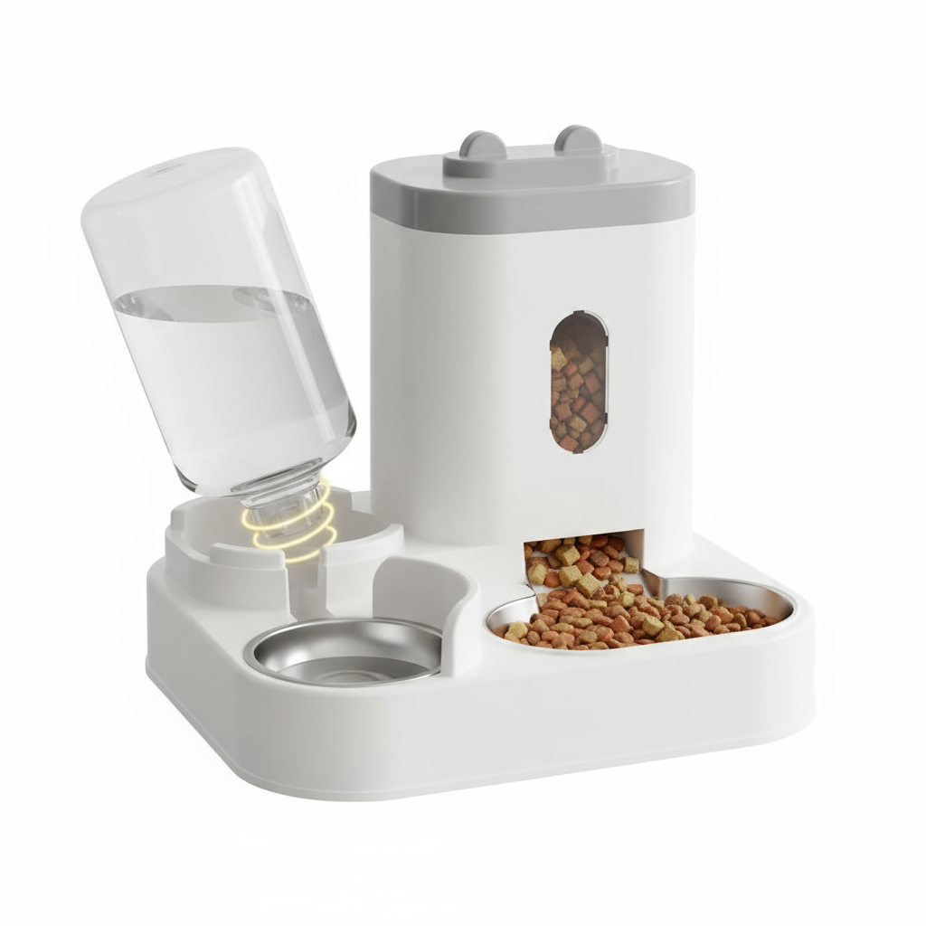 EcoPaw Innovations Automatic Feeder Dog Cat Food Bowl