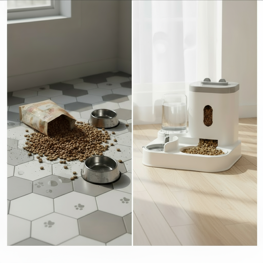 EcoPaw Innovations Automatic Feeder Dog Cat Food Bowl